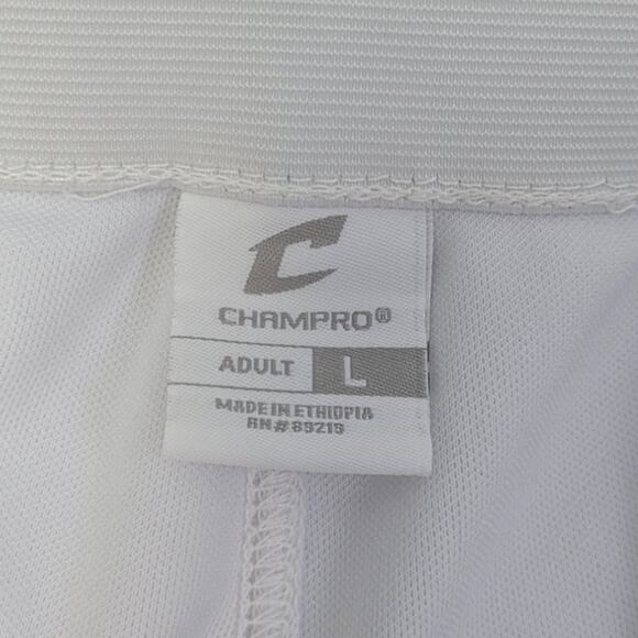 Champro Mens Large 100% Polyester Belted Side Striped Athletic Baseball Pants - Picture 4 of 4